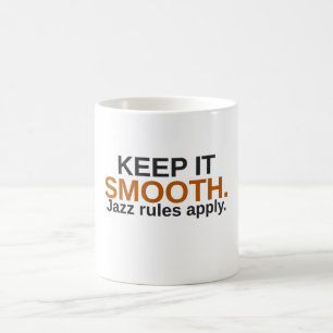Tasse à café drôle Règles de jazz lisse s'applique
