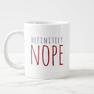 Tasse à café drôle Rouge & Noir Certainement pas