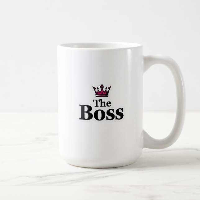 Tasse à café drôle sur le leadership avec couronne (Droite)