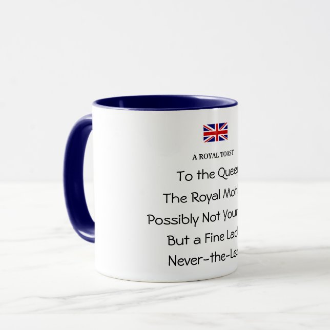 Tasse à café drôle Toast Royal de la Reine (Devant gauche)