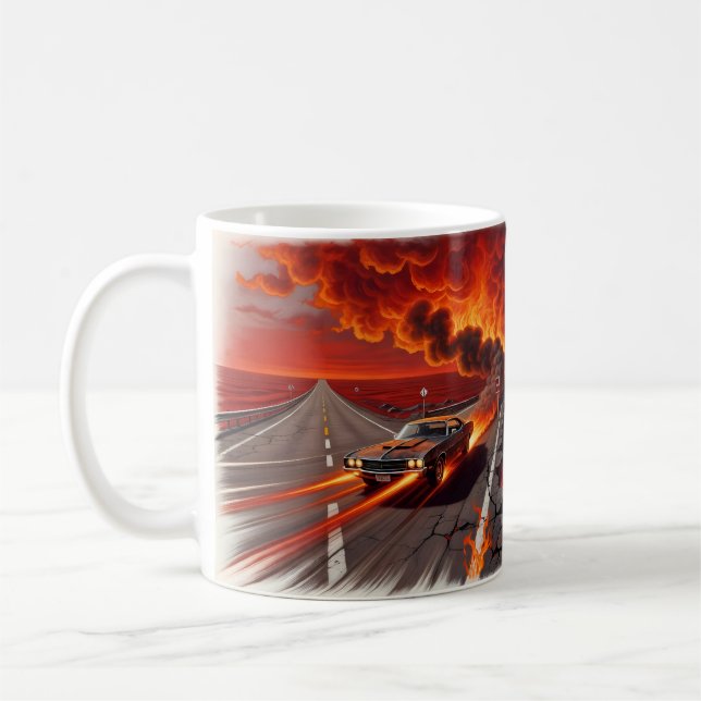 Tasse à café du groupe de rock Highway to Hell Fla (Gauche)