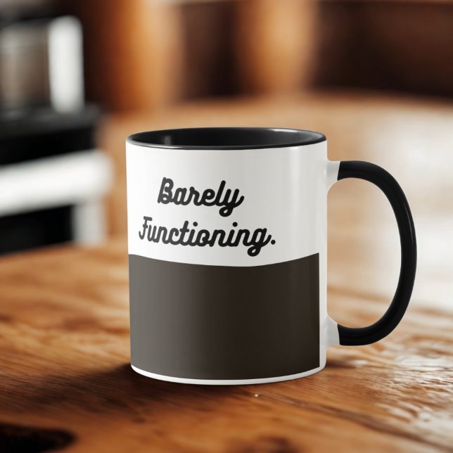 Tasse à café du matin drôle – Fonctionne à peine (Créateur téléchargé)