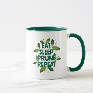 Tasse à café Eat Sleep Prune Repeat pour jardinier