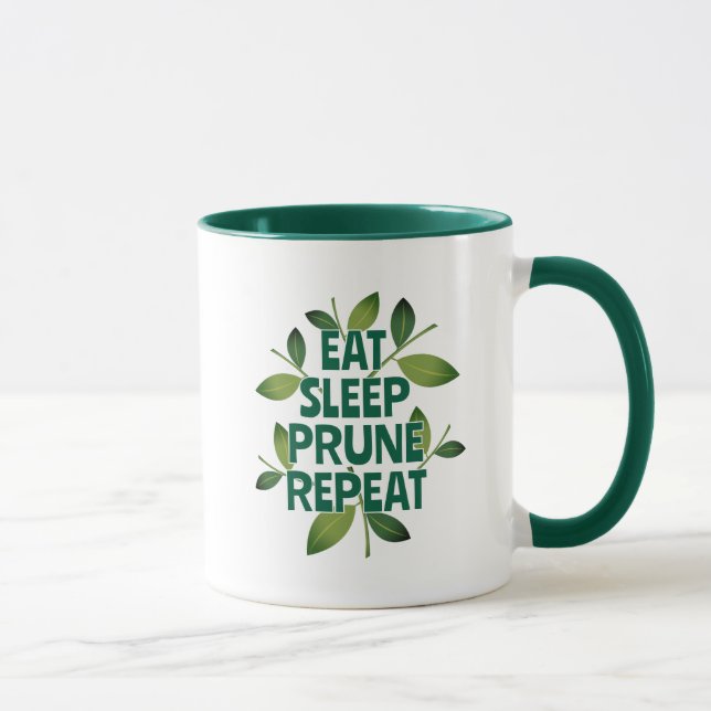 Tasse à café Eat Sleep Prune Repeat pour jardinier (Droite)