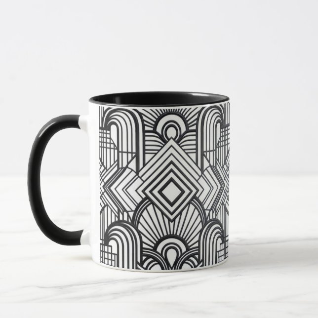 Tasse à café élégant à motif géométrique (Gauche)