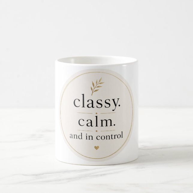 Tasse à café Élégante Calme et Maîtrisée (Centre)