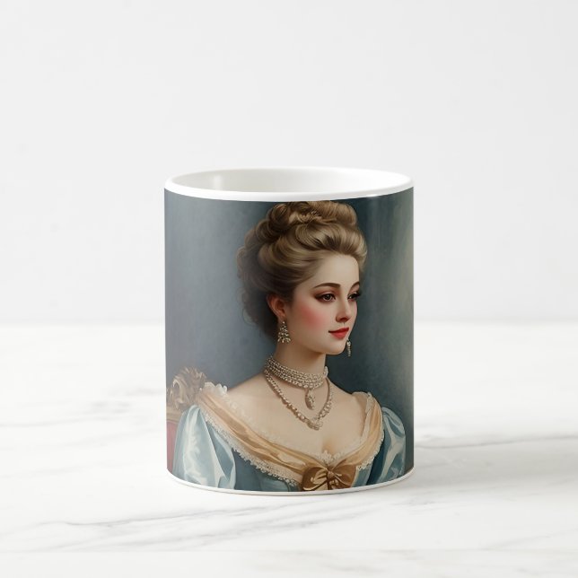 Tasse à café élégante portrait classique de dame v (Centre)