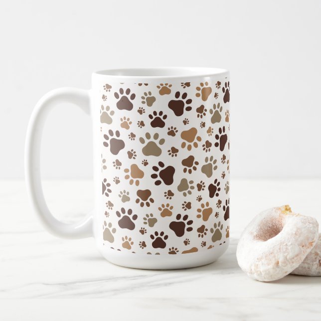 Tasse à café Empreinte Patte Sale (Avec donut)