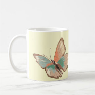 Tasse à café en art esthétique papillon vintage