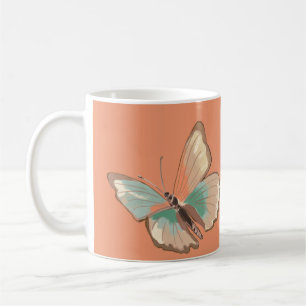 Tasse à café en art esthétique papillon vintage