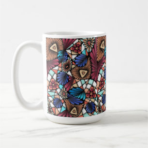Tasse à café en céramique à motif mosaïque coloré