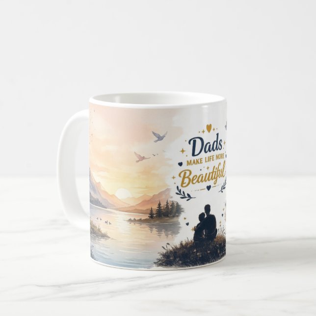 Tasse à café en céramique avec emballage complet - (Devant gauche)