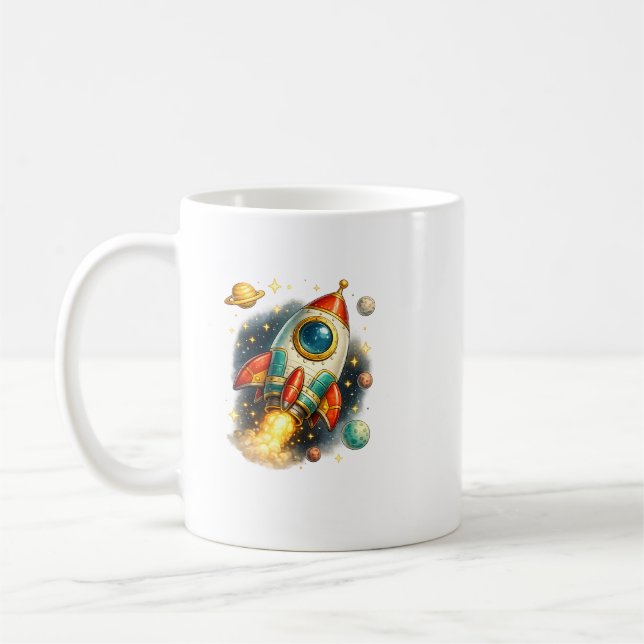Tasse à café en céramique de lancement de fusée sp (Gauche)