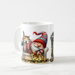 Tasse à café en céramique Gnome Santa endormi