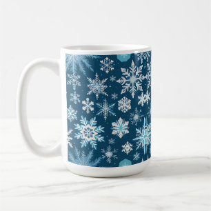 tasse à café en cristaux de flocon de neige