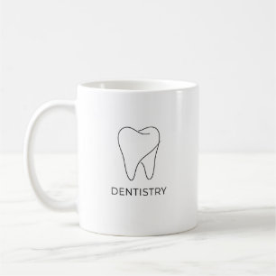 Tasse à café en dentisterie avec dessin au trait m
