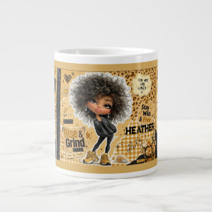 Tasse à café en forme de poupée à la moutarde au n