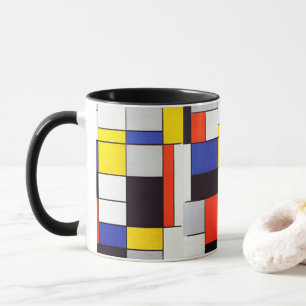 Tasse à café en grille géométrique d'art moderne d