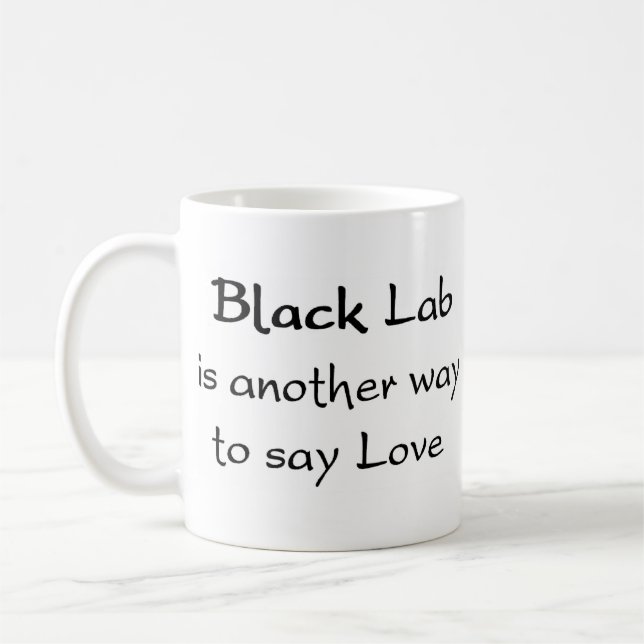 tasse à café en laboratoire noir (Gauche)