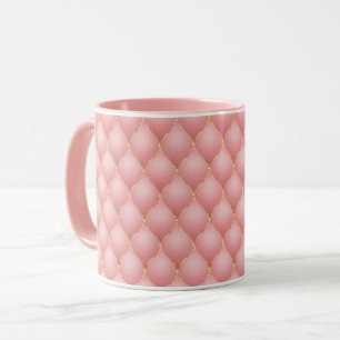 Tasse à café en rose poudré or rose gold diamant c