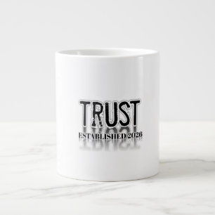 Tasse à café en typographie « Confiance » minimali