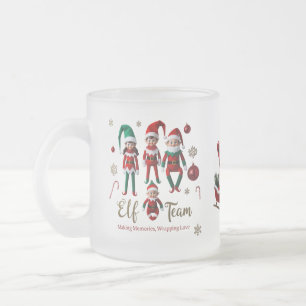 Tasse à café en verre givré Équipe de lutins migno