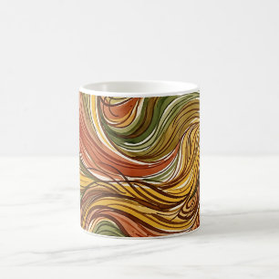 Tasse à café encre ton terre dune désertique abstr