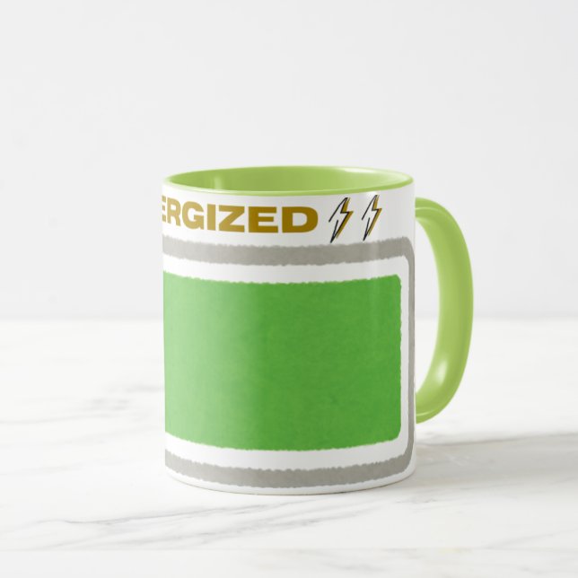 ☕ Tasse à café énergisante drôle | Design de batte (Devant droit)