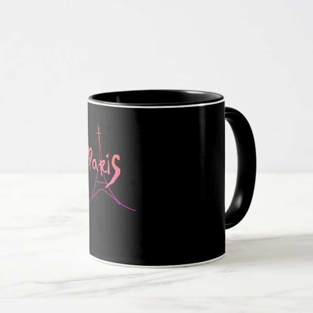 Tasse à café et thé élégante de Paris (Devant droit)