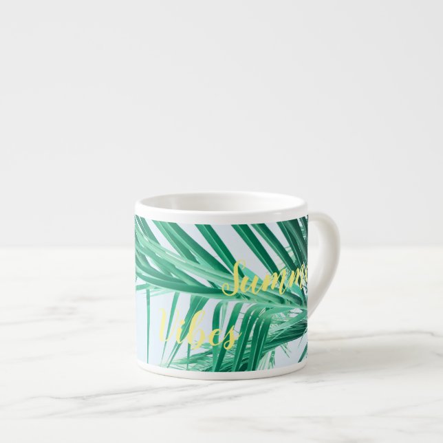Tasse à café expresso feuilles de palmier vibes d' (Devant droit)