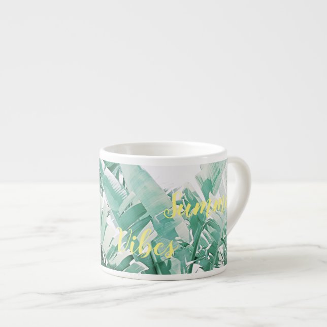 Tasse à café expresso feuilles de palmier vibes d' (Devant droit)