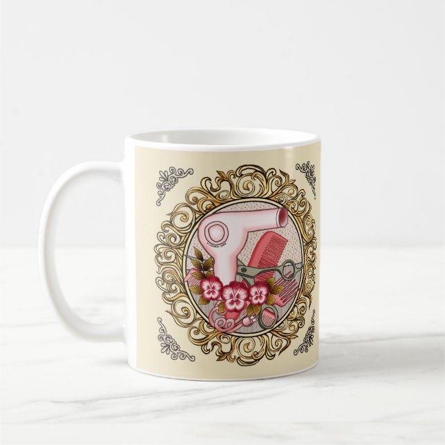 Tasse à café Fancy Pink Pansy Beautician (Gauche)