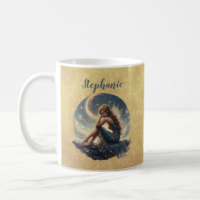 Tasse à café Fée avec l'art fantaisiste des fées (Gauche)