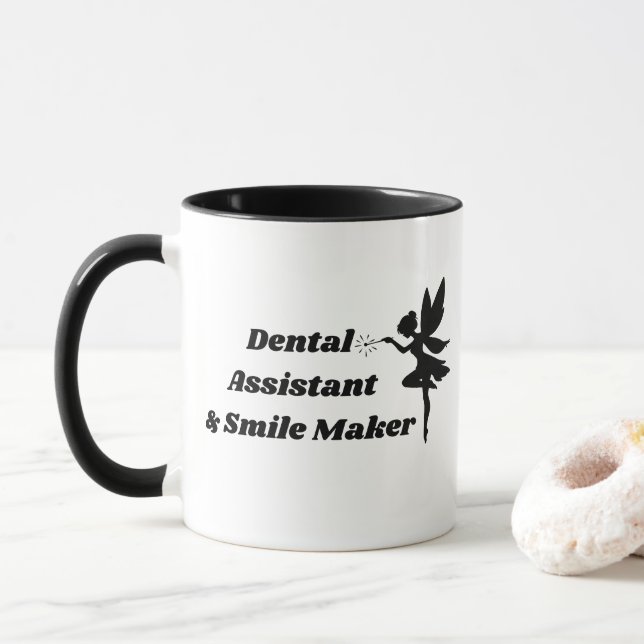 Tasse à café Fée Sourire de l'Assistante Dentaire (Avec donut)