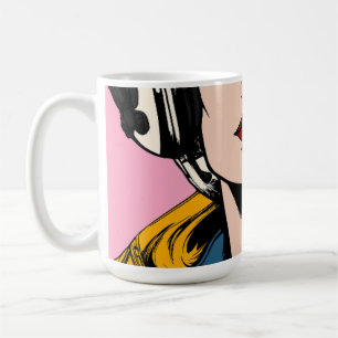 Tasse à café Femme Pop Art – Art de style comic ré