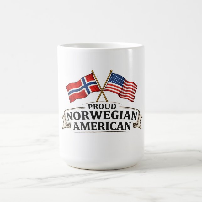 Tasse à café fière norvégienne américaine (Centre)