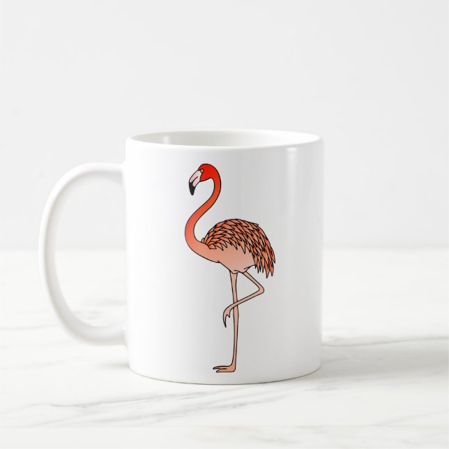 Tasse à café Flamant Rose Oiseau Ligne Art-57567 (Gauche)