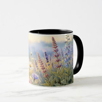 Tasse à café fleur de peinture à l'huile de prairi