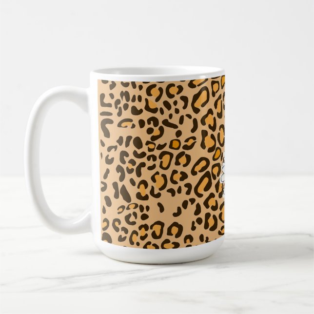 Tasse à café Fleur Rustique Soleil Léopard (Gauche)