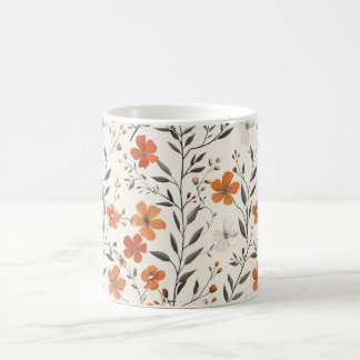 tasse à café fleur sauvage, tasse à café fleuri, b