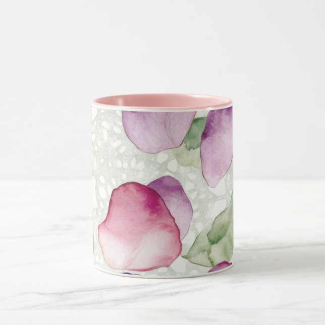 Tasse à café Fleurs Abstraites Rose, Lavande, Vert (Centre)