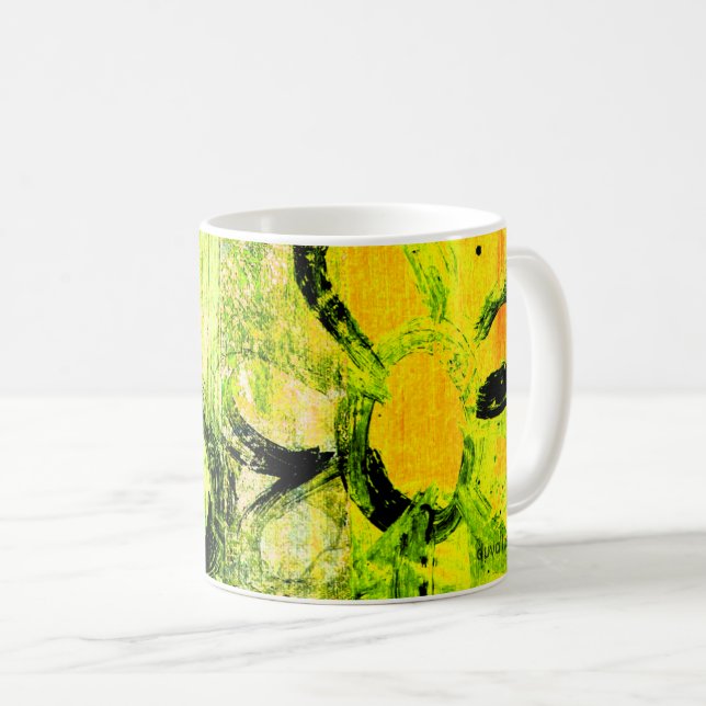Tasse à café Fleurs enfantines de Duvall (en vert) (Devant droit)