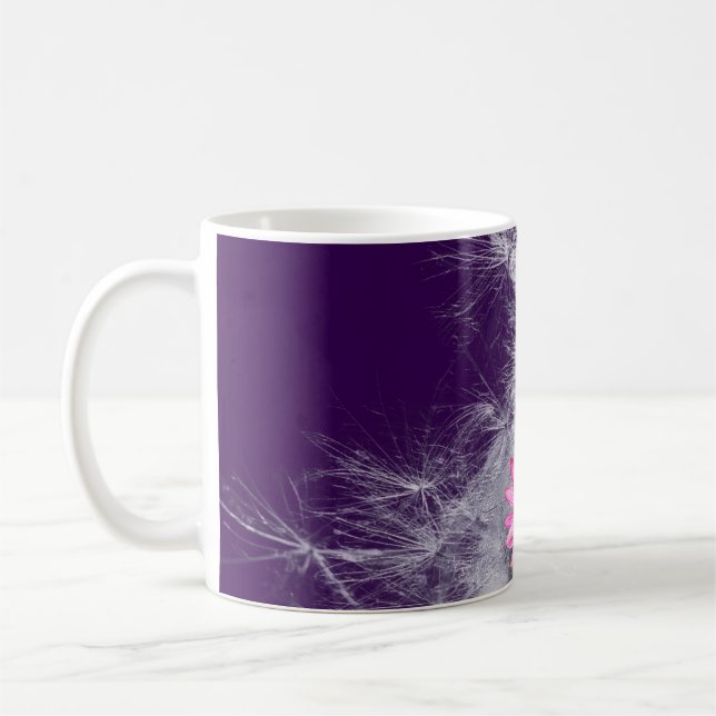 Tasse à café fleurs et graines de chardon, lilas (Gauche)