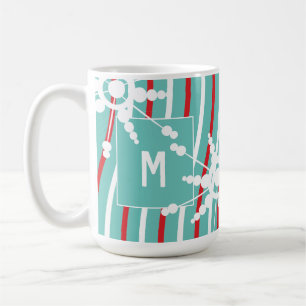 Tasse à café flocon de neige de Noël arc-en-ciel a