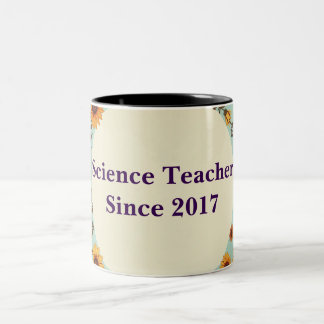 Tasse à café floral à deux tons personnalisable