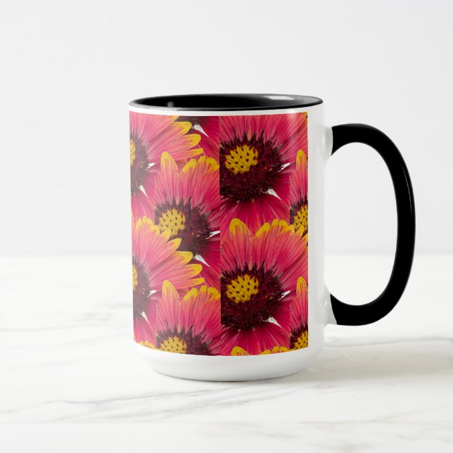 Tasse à café florale à cône rose (Droite)