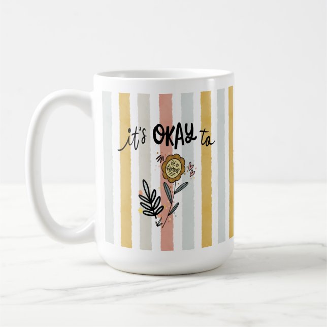 Tasse à café florale boho, c'est permis (Gauche)