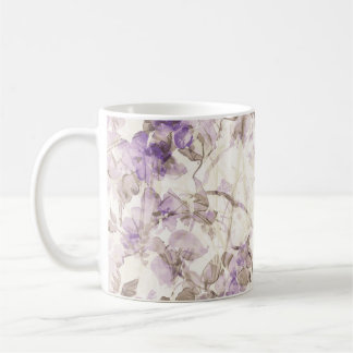 Tasse à café florale lavande | Botani violet éléga