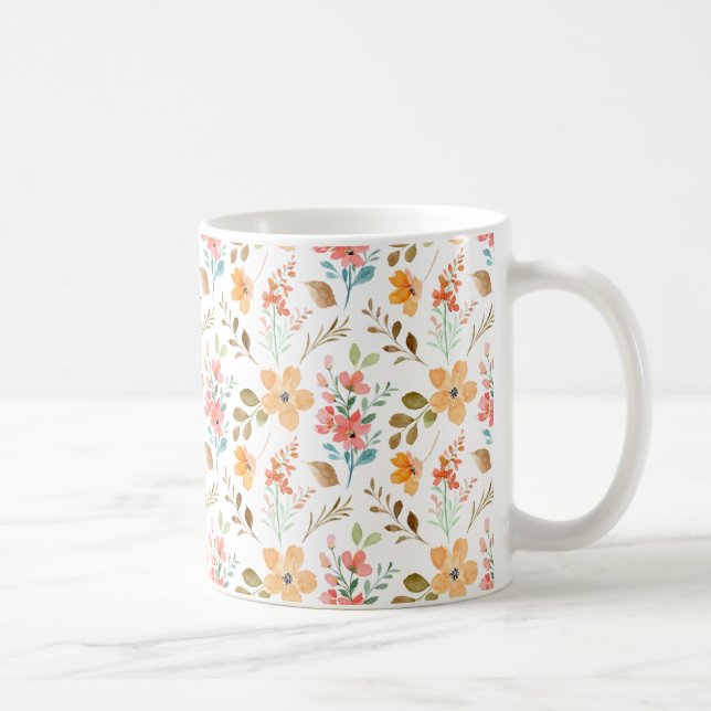 Tasse à café florale - Un début de journée fleuri (Droite)