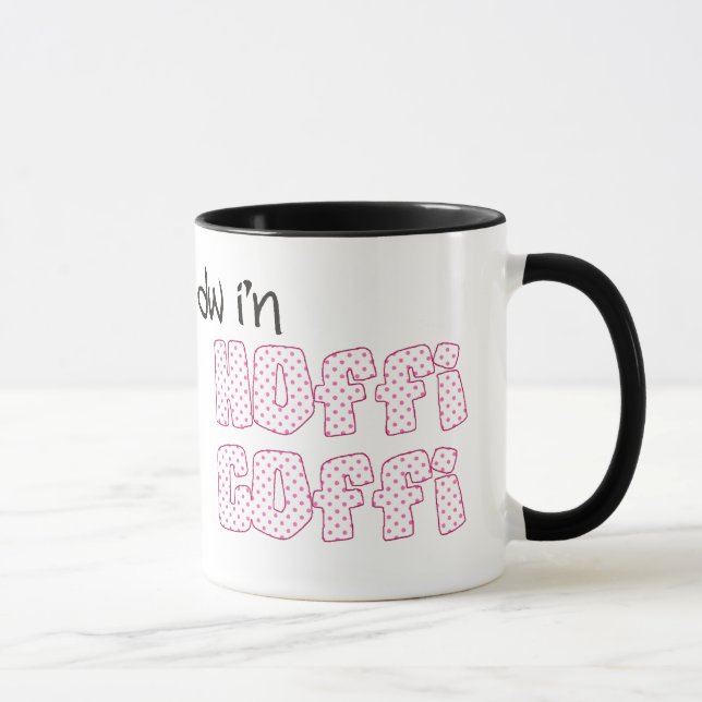 Tasse à café galloise : Hoffi Coffi, pois roses (Droite)